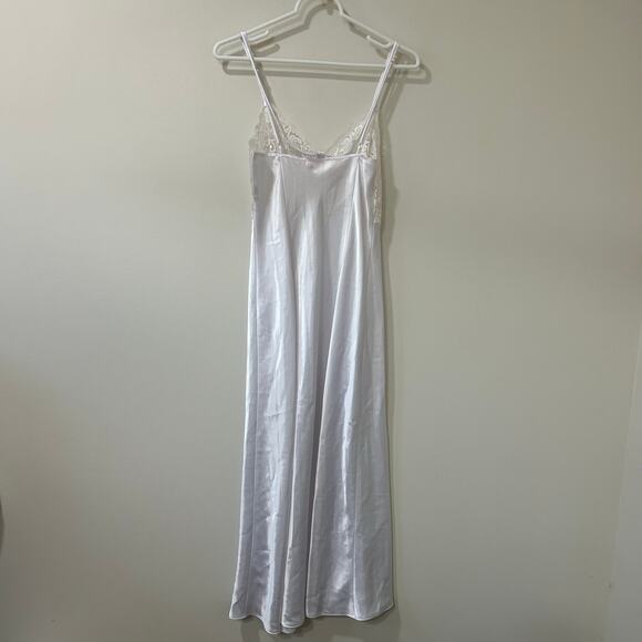 Victoria's Secret Womens Sz Small White Sheer Lace Slip Maxi Dress w/ Robe Bride - Picture 11 of 12
